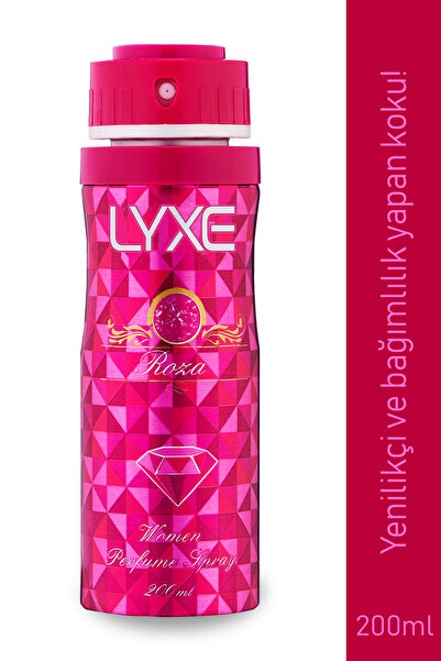 LYXE Roza Kadın Parfüm Sprey, 200 ml