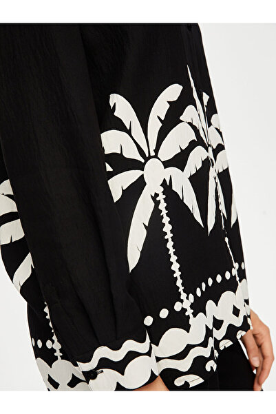 Faik Sönmez Γυναικεία Resort Φούστα με Παλάμη Μονόχρωμο Χιτώνα Faik Sönmez