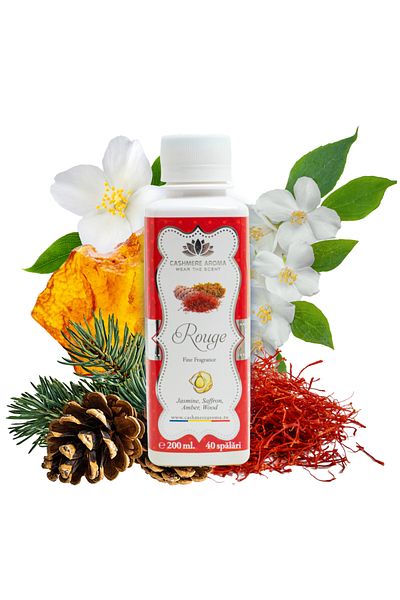 Cashmere Parfum de rufe ROUGE cu iasomie, lemn de chihlimbar, parfum fin, șofran, 200 ml, 40 spălări