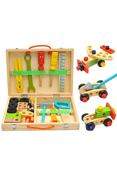 OEM Montessori wooden tool kit for children