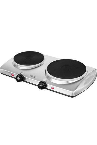 ECG Electric Hob Ev 2512, 2 Burners 185 Mm and 155 Mm, Input Power 1500w 1000w, Steel