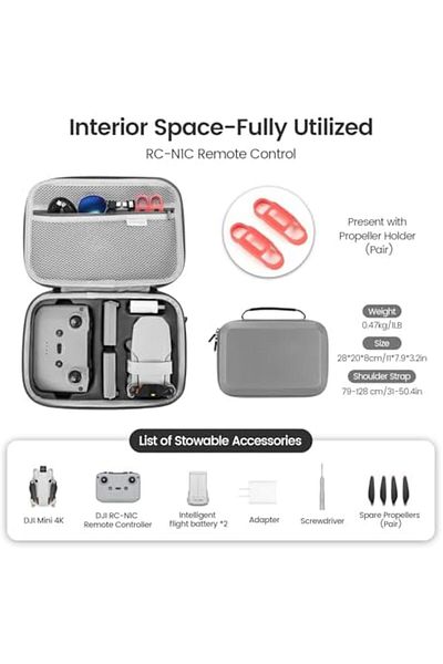 Cesiro Uvafly Mini 4K Bag, Portable Storage Bag, Compact Travel Bag for DJI Drone
