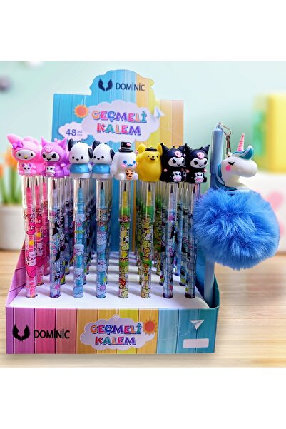 izmir yazici servis Kuromi Ve Arkadaşları Yumurtlayan Kurşun Kalem Seti 12 Li Set Unicorn Jel Kalem Karne Hediyesi