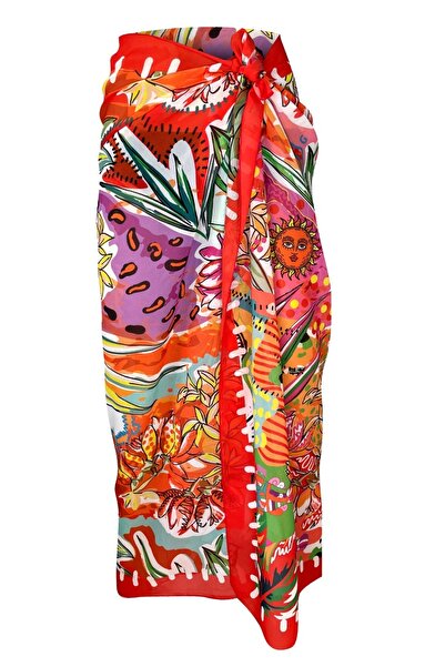 Bolder Shelly Chiffon Red Flower Pareo (150*100 cm)