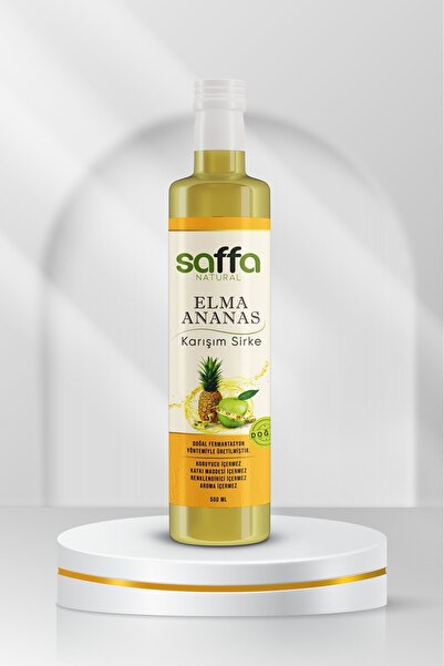 SAFFA NATURAL ELMA & ANANAS SİRKESİ 500 ML (DOĞAL FERMANTASYON)