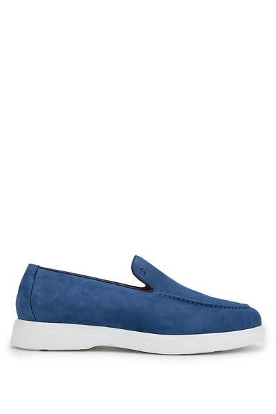 Tamer Tanca Men's Genuine Leather Denim Blue Loafer Shoes