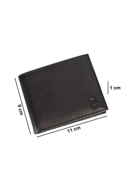 Toro Nero Men's wallet made of genuine leather black-brown Elisei