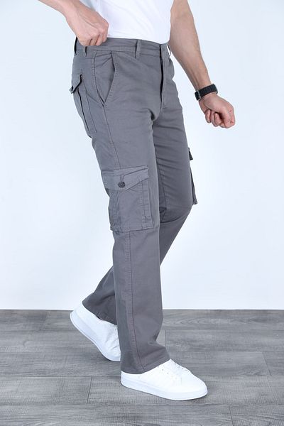 sports here Εποχιακό λινό παντελόνι με ίσιο πόδι Cargo Pocket