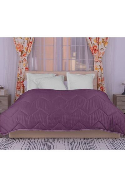 RALEX PUCIOASA Winter wool quilt, damask polycotton 160X210cm, purple
