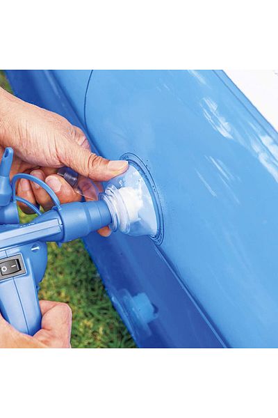 OEM Rectangular Inflatable Outdoor Pool, 200x150x50 Cm, Blue/White