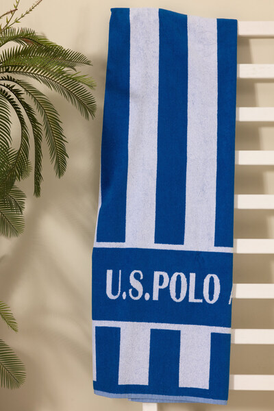 U.S. Polo Assn. منشفة الشاطئ باللون الأزرق الكوبالت للرجال 50307353-VR077