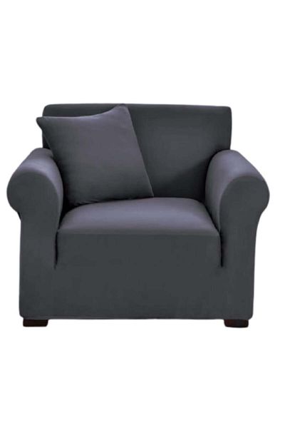 OEM Elastic Armchair Cover, Uni, 90x140cm, Dark Gray
