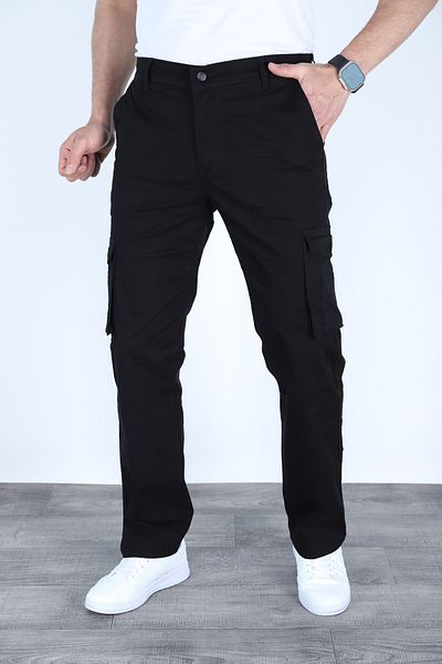 sports here Εποχιακό λινό παντελόνι με ίσιο πόδι Cargo Pocket