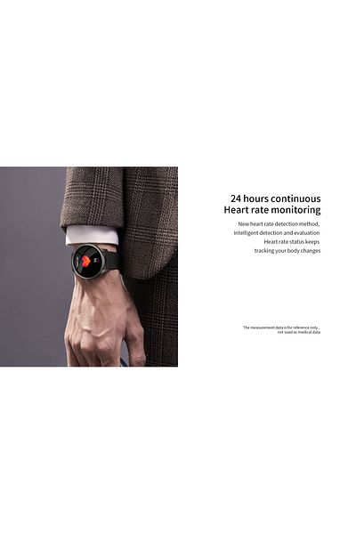 Smart Vibe Smartwatch AMOLED WiX™ GT, Always ON Display, Curved Screen 2.5D, UltraSlim, Fitness Tracker, Black