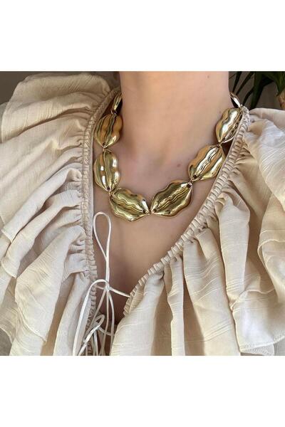Alice İsstanbul Gold Lip Necklace