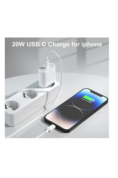 OEM Încărcător compatibil, mufă iPhone, Apple, 20W, iPhone 14, 13, 12, 11, X, 8, 7, 6, 5, SE, Max, Pro Max