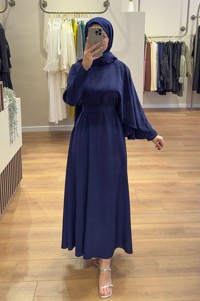 Birgül Bektaş Cloak Detailed Dress