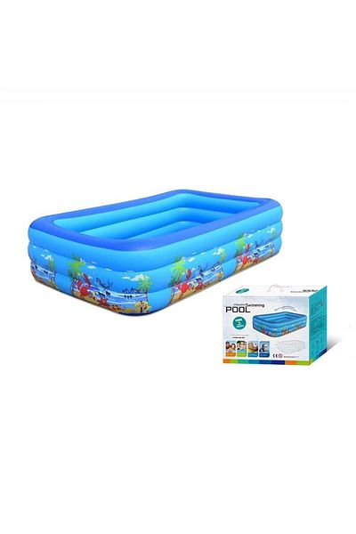 OEM Inflatable pool for children and adults, PVC, 210x135x54 cm, blue/white