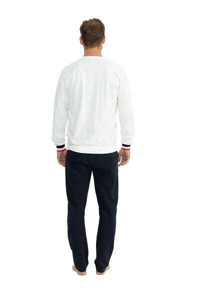 U.S. Polo Assn. Πόλο Ασν. Ανδρικό σετ πιτζάμες με μακρυμάνικο ριγέ λεπτομέρεια