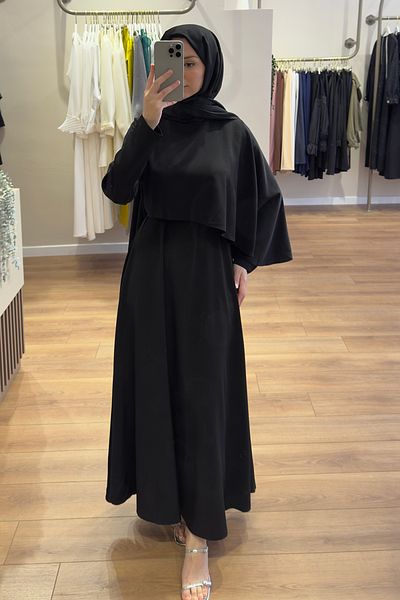 Birgül Bektaş Cloak Detailed Dress