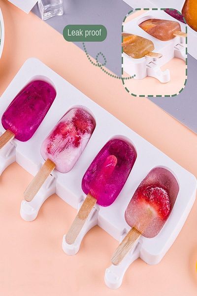 MasterCar Magnum Ice Cream Mold 4-Piece Practical Magnum Silicone Ice Cream Mold Ice Cream Mold