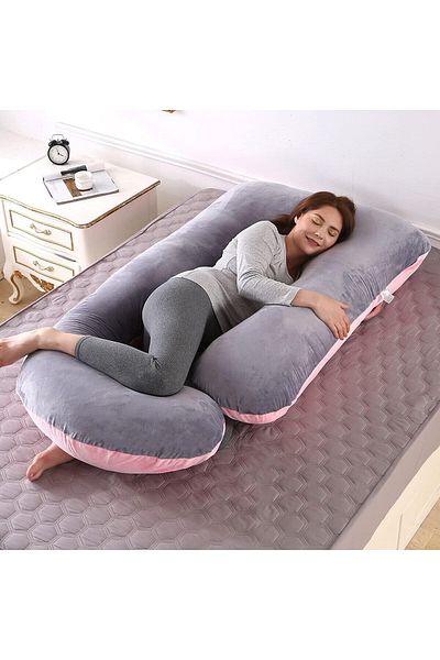 Lumely G Shaped Pregnancy Pillows,Removable Cover,Relieve Fibromyalgia,Gift For Pregnant Mom,80x155cm