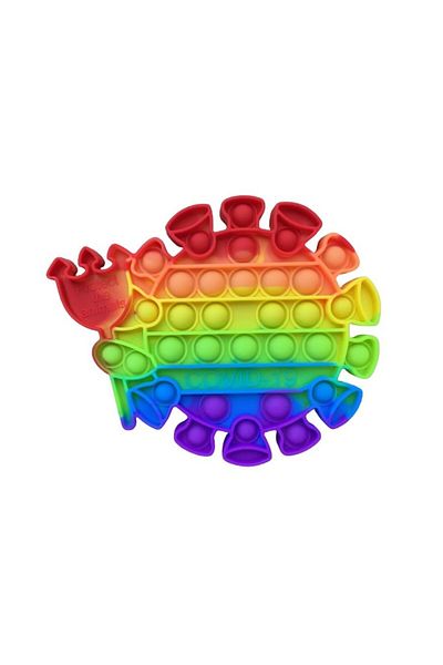 Flippy Jucărie Fidget Antistres Din Silicon, Pop It Now And Flip It, Virus, Multicolor, Compactă