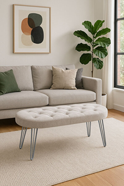 Zem Louca Bench, Kırık Beyaz Silver