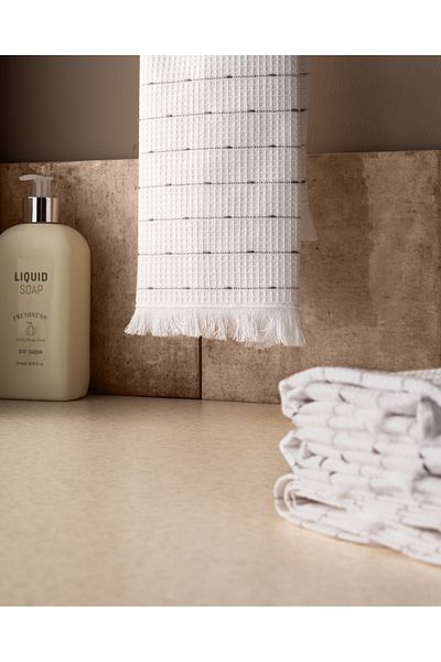 Madame Coco Soderna 4-Pack Cotton Hand Towels - White/Grey