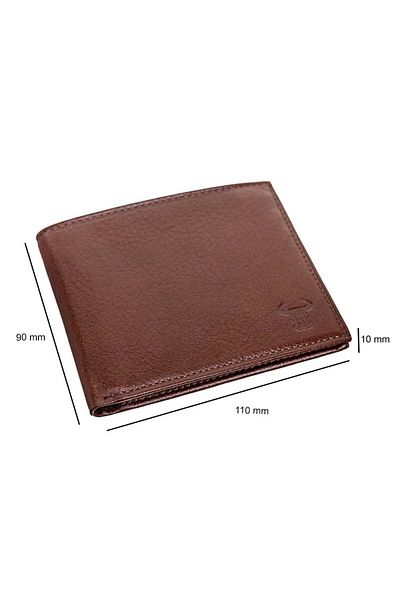Toro Nero Men's wallet made of brown genuine leather No Line Wallet