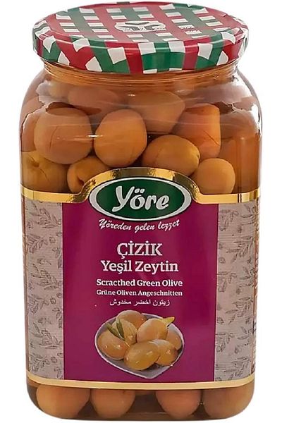 Yöre YORE Scratched Green Olive in Brine (231-260) 550G