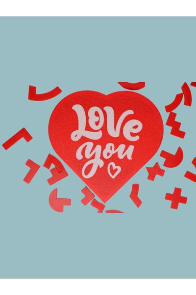epoksi Heart Shaped Brain Teaser Puzzle - Puzzle - Difficult Puzzle