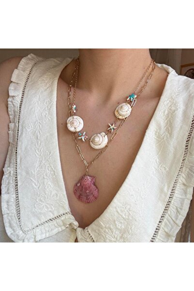 Alice İsstanbul Deniz Kabuklu 2li Charm Kolye