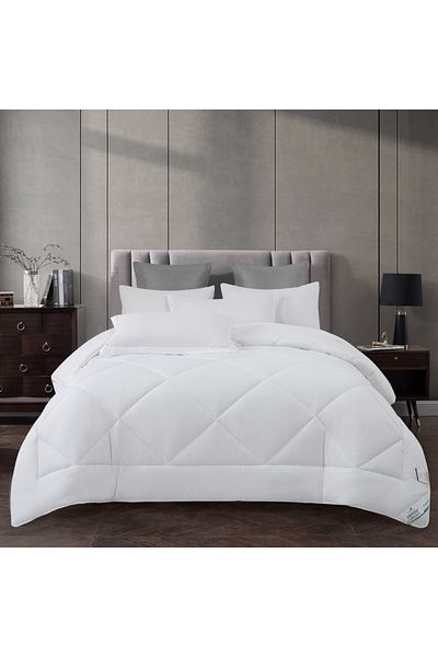 Donetella 6-piece Comforter Set – King Size 260x240 Cm, Microfiber, Solid Quilted 350 Gsm Filling