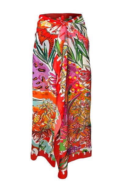 Bolder Shelly Chiffon Red Flower Pareo (150*100 cm)