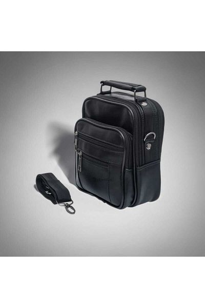 Liva Genuine Leather Steel Case Men's Hand and Shoulder Bag (Large Size)