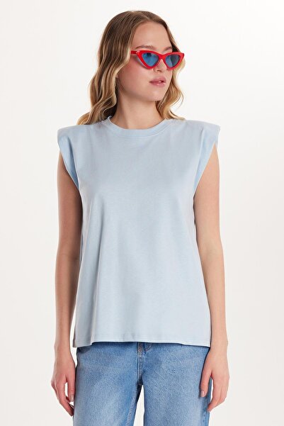 Tudors Дамска тениска Relax Fit Casual Cut с нулев ръкав и кръгло деколте в с...