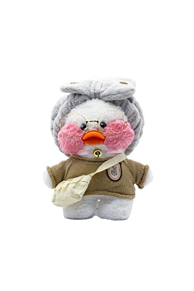 Bibilel Plush Toy Duck Lalafanfan Bibilel, Random Clothes and Accessories, White