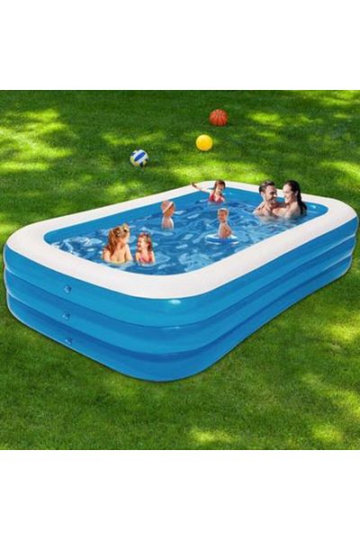 OEM Inflatable pool for children and adults, PVC, 210x135x54 cm, blue/white