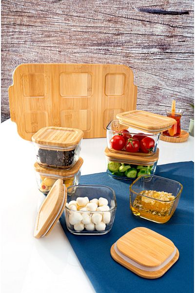 Bambum Enzo 13 Piece Glass Breakfast Set