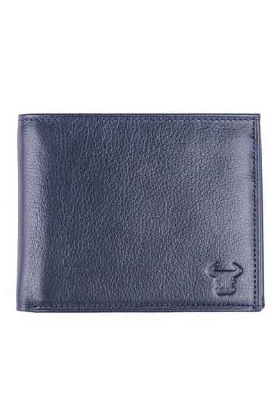 Toro Nero Men's wallet made of genuine navy leather Walletian
