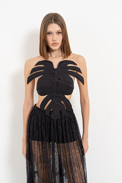 Kikiriki Siyah Ayarlanabilir Lastikli Büstiyer