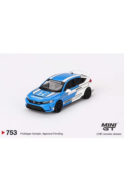 mini gt 1:64 Honda Civic Type R # 3 2023 Pace Car Blue Diecast Model Car