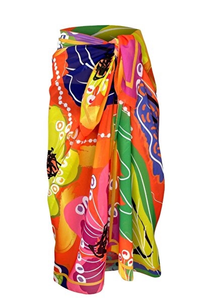 Bolder Shelly Chiffon Orange Flower Pareo (150*100 cm)