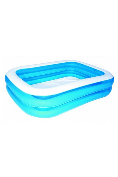 OEM IDL Little Family Fun Inflatable Pool, 506 l, 201 x 150 x 51 cm, Rectangular, Blue-White, Vinyl