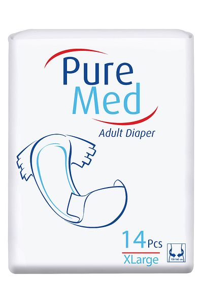 Pure 3 pachet Pure Med ECO XL (42 scutece) + 1 pachet șervețele umede Pure Med (50 buc)