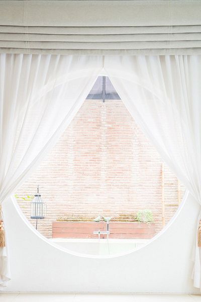 Miabella Home White Tulle Curtain |   Stylish Woven, Corneled – Single Wing |   Modern and Elegant Design”