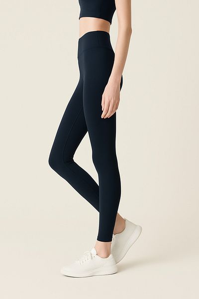 HNX Women's High Waist Tight Full Length Sports Leggings |   Navy Blue