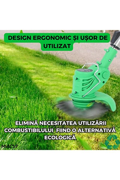 MACVI Electric brushcutter, 2 48V batteries, 4000 mAh power, 18000 RPM