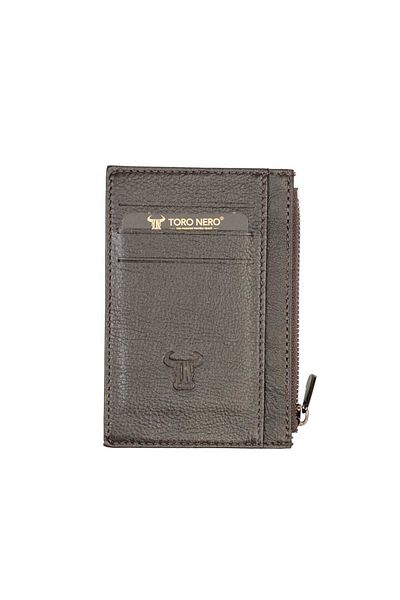 Toro Nero Men's Brown Genuine Leather Card Holder Icon